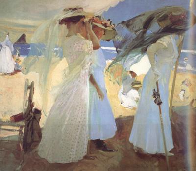 Joaquin Sorolla Under the Awning (Zarauz) (nn02) oil painting picture